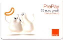 Cartela prepay Orange 25 Eur