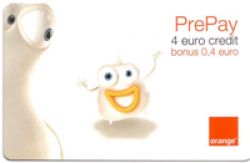 Cartela prepay Orange 4 Eur